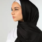 Premium Silk Hijab – Black